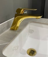 خلاط مغسلة ذهبي لامع ELITE الماني هزنت / HESANIT