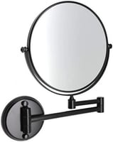 مراية مكبر أسود مطفي دائرية جدارية