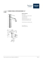 خلاط مغسلة S ايسنس كروم جروهي / GROHE