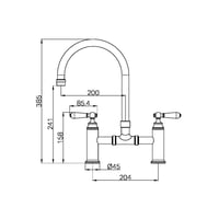 خلاط حنفية شجرة عالي اللون الاسود المطفي (يورك تار...