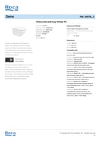 كرسي حمام معلق مع غطاء بطئ ابيض ريملس dama-n روكا...