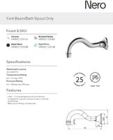 ماسورة 19 سم جدارية اللون الأسود المطفي (يورك تاري...