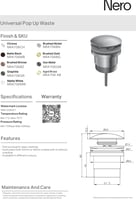 رأس هراب مغسلة كبس اللون الذهبي المصقول نيرو / Ner...