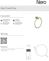 علاقة مناشف دائرية اللون النيكل المصقول (اوبال) ني...