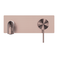 خلاط مغسلة جداري مع قاعدة اللون برونز المصقول مع ا...