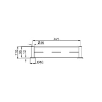 رف حمام شاور 43 سم اللون البرونزي المصقول نيرو / N...