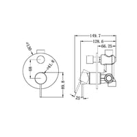 وجه خلاط شاور خطين اللون برونز مصقول مع القلب المد...