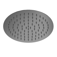 طاسة دش / شاور رأسي 25 سم مدور اللون معدني رمادي ن...