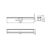 صفاية شاور شانل 90 سم اللون النيكل المصقول نيرو /...