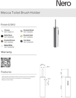 فرشاة حمام معلقة مع غطاء اللون الذهبي المصقول نيرو...