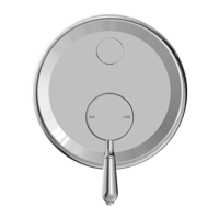 وجه خلاط شاور خطين - محول - اللون كروم مع القلب ال...