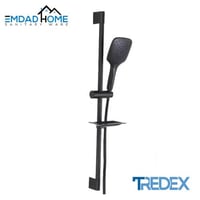 مسطرة دش أسود مع لي وسماعة تريدكس / TREDEX