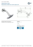 راس دوش (ايدال راين ) 10سم مع الساعد كروم ايديال س...