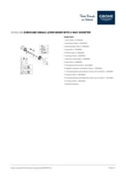 وجه خلاط شاور خطين دفن كيوب لقلب 35600 جروهي / GRO...