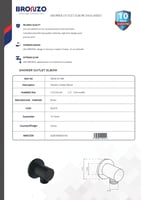 مخرج مدور أسود لزوم سماعة دفن برونزو / BRONZO