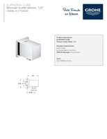 مخرج لزوم سماعة دفن مربع جروهي / GROHE