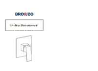 وجه خلاط دفن خط واحد كروم مربع برونزو / BRONZO