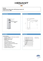 خلاط مغسلة ذهبي Infinity هزنت / Hesanit