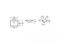 حوض مغسلة بفتحة خلاط غطس 55*42.5 سم دايفرتا روكا /...