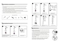 خلاط بانيو أرضي مع لي و سماعة ذهبي لامع برونزو / B...