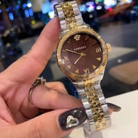 ساعة فرزاتشي ذهبي بفضي بني