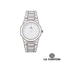 ساعة رجالية كاربون ابيض مخطط