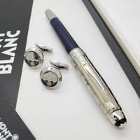 طقم مونت بلانك قلم مع كبك