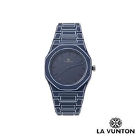 ساعة رجالية كاربون كحلي مخطط