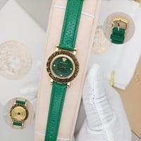 ساعة فرزاتشي جلد اخضر بذهبي