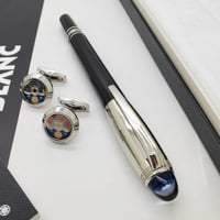 طقم مونت بلانك قلم مع كبك