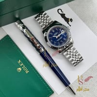طقم ساعة رولكس مع قلم كارتير