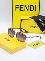 نظارة فندي بني بذهبي