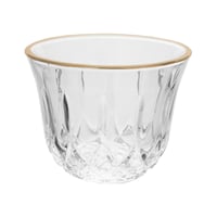 طقم فناجين قهوة عربية زجاج شفاف من السيف - 6 قطع