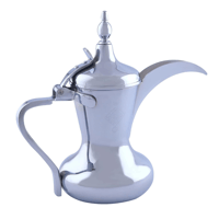 طقم دلة قهوة عربية ستيل من السيف- 3 قطع- لون فضي