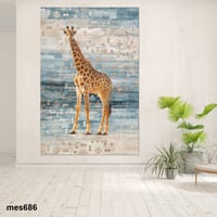 لوحة جدارية مطبوعة فنية وديكور - صورة زرافة