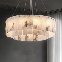 انارة سقف معلقة ثريا رخام اسطواني طولي دائري - مقا...