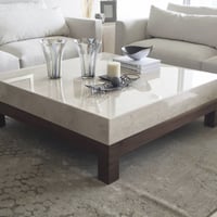 طاولة وسط رخامية لون ابيض