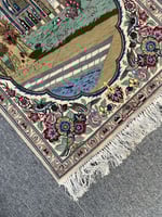 سجادة إصفهان يدوية اساس السجادة حرير منصورى جدارية...