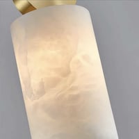 انارة سقف معلقة رخام اسباني اسطواني مع دائرة ذهبي