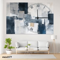 ساعة حائط أكريليك مستطيلة – نقوش هندسية بألوان طبي...