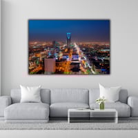 لوحة جدارية مطبوعة على لوح خشب MDF بنقش مدينة الري...