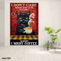 لوحة جدارية مطبوعة على لوح خشب MDF بنقش قطة