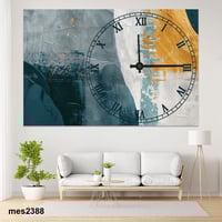 ساعة حائط أكريليك مستطيلة بتصميم تجريدي حديث بألوا...