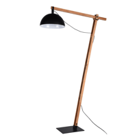 اضاءة ستاند ارضية - ابجورة ارضية طويلة خشبية منحني...