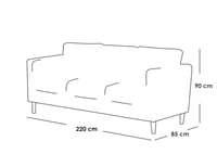 طقم كنب للصالة ثلاث قطع أزرق