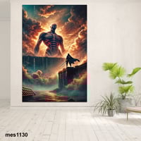 لوحة جدارية مطبوعة على لوح اكريلك من انمي هجوم الع...