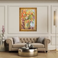 لوحة جدارية كلاسيكية مطبوعة ومغلفة بالزجاج - الفنا...