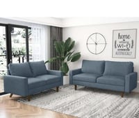 طقم كنب للصاله قطعتين - أزرق