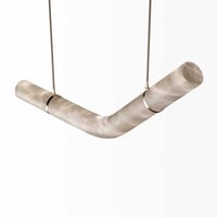 انارة سقف معلقة تصميم منحني مودرن رخام اسباني