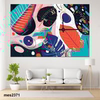 ساعة حائط أكريليك مستطيلة – إيقاع الألوان